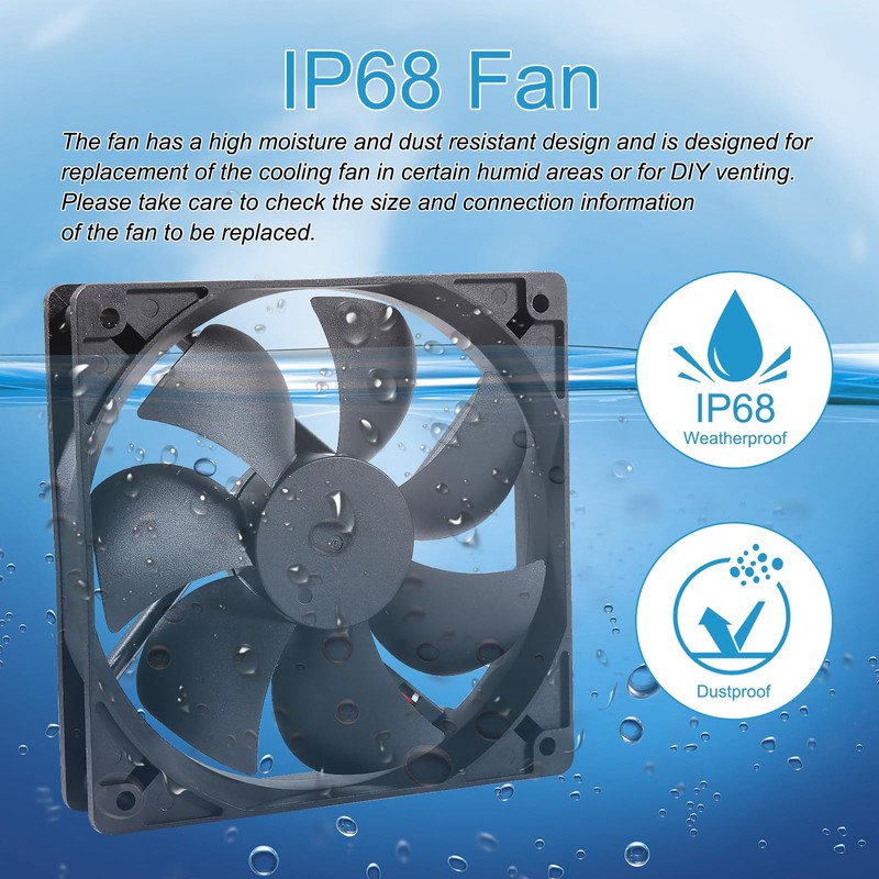 ALMOCN 2PCS 120mm Computer Fan 12V Case Cooling Fan 2