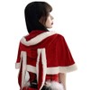 Women Christmas Santa Hooded Cloak Mrs. Santa Claus Cosplay Cloak