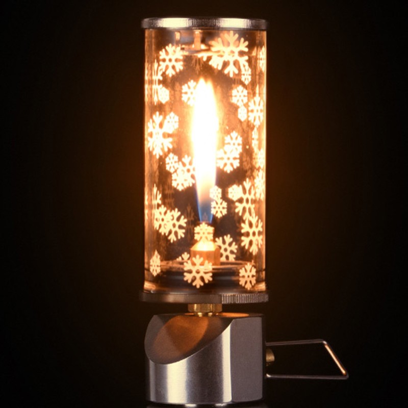Portable Lamp Light Compact Butane Gas Light Lantern Outdoor Use