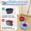 Mop Head Replacement Compatiable with Ocedar RinseClean 2-Tank System, Mircofiber