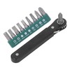 11Pcs Mini Screwdriver Set 1/4in Pocket Micro EDC Tool Ratchet