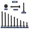 #10 x 1-1/2" Sheet Metal Screws 100Pcs 410 Stainless Steel
