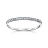 Tesori & Co 10k White Gold Lightweight Dainty CZ Wedding