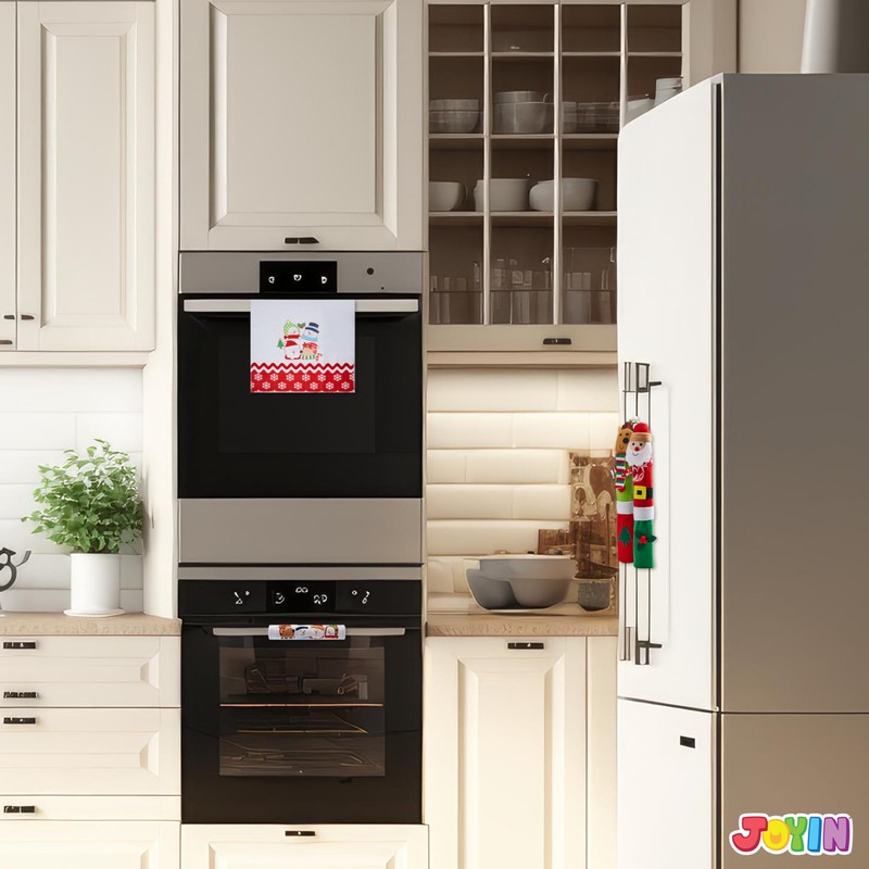 JOYIN 5 Pieces Christmas Kitchen Appliance Handle Covers for Kitchen
