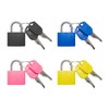 4 Pack Luggage Locks, Mini Suitcase Locks with Keys, Multicolor