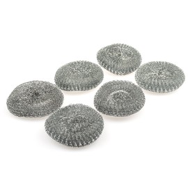 Large Stainless Steel Sponge Set, Metal Sponge, Metal Scrubber, Stainless Steel scouring pad (Pack of 6)