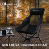 MOON LENCE High Back Folding Camping Chair, 330lbs Portable Compact