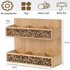 QILICZ Teebox Teebeutel Organizer,Teekiste Exquisite durchbrochenes mit 6 Fächern Teehalter,Vertikaler
