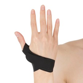 D&M #D-30 Thumb Supporter, Thumb Wrap, Fixed, Protection, Medium Compression, Thin, Smartphone Pack of 1, Made in Japan, Black, For Left, Size M, Wrist Circumference: 5.9 - 6.7 inches (15 - 17 cm)