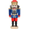 Seiffener Volkskunst German nutcracker King blue, height 12 cm /