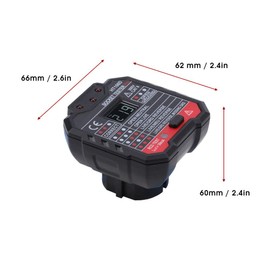 Socket Tester, HT106D Electrical Socket Tester, Leak Detector, Multifunctional with Wall Socket for Voltage Display (EU Plug)