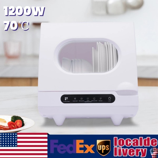 Unbranded Portable Countertop Dishwasher 5 Washing Programs with Water Tank