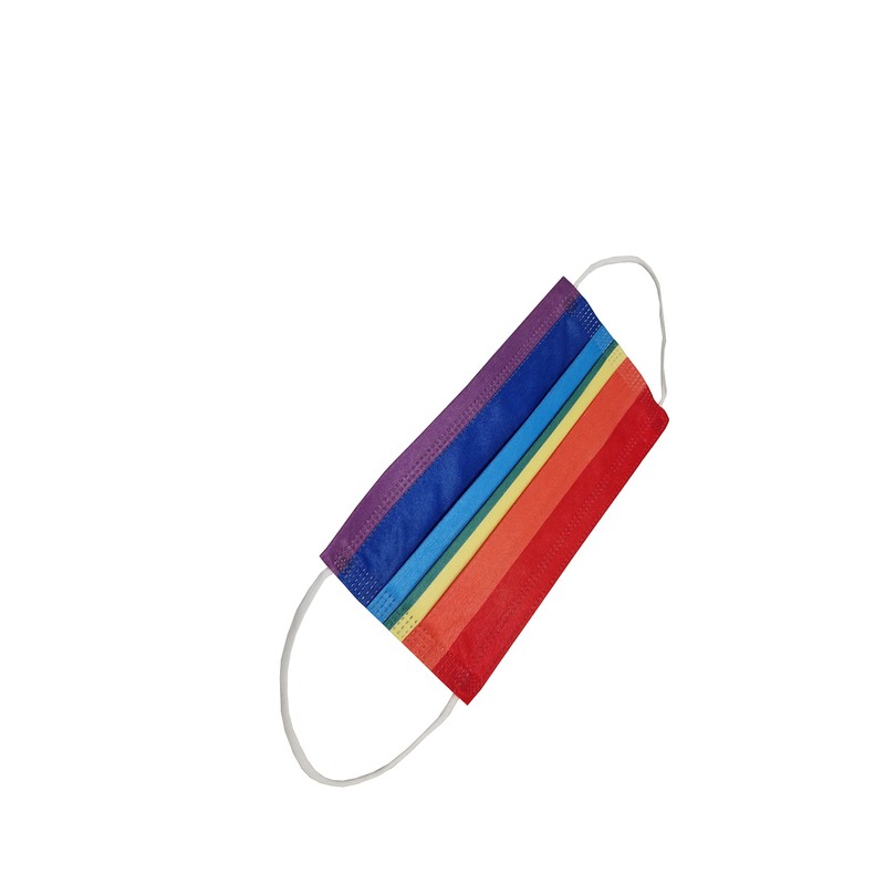 Komonee Face Mask 3 Ply Disposable Rainbow Dustproof Mouth Cover