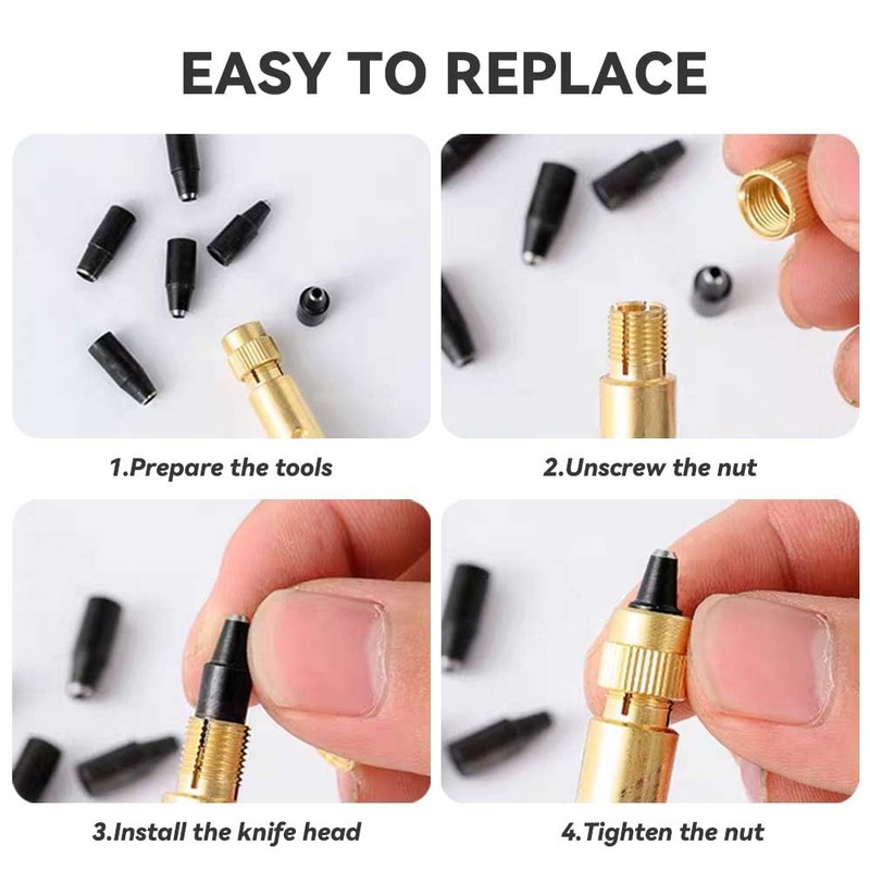 Yakamoz Japanese Screw Punch with 6 Tips (1.5-4.0mm) - Semi-Automatic