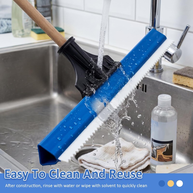 2 Pack 16 Inch Epoxy Floor Squeegee, Notched Squeegee for