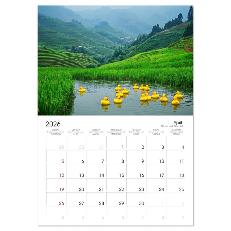 Rubber Ducky, Ahoi (Monthly Wall Calendar 2026 16.5" x 23.4"