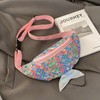 Cute Mermaid Tail Kids Fanny Pack Waist Bag for Toddler