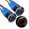 DMWD 2Pcs 22mm Momentary Metal Push Button Switch 12V-24V 1NO
