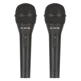 Peavey PVi 2 Cardioid Unidirectional Dynamic Vocal Microphone (2 Pack)