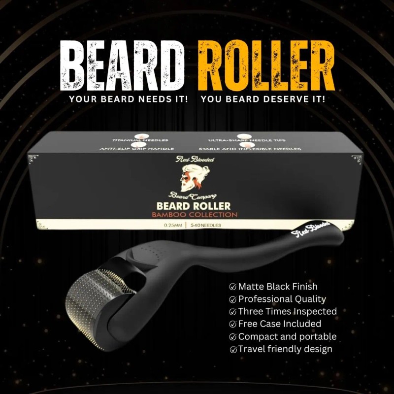 Rodillo Dermaroller Para Barba Y Vello Facial, Con Microaguj