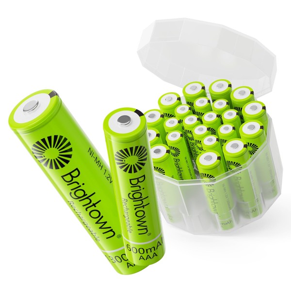 Brightown Rechargeable Battery AA AAA Set, NiMH Pre Charged Double A Battery for Solar Lights and Household Devices, Recharge up to 1200 Cycles