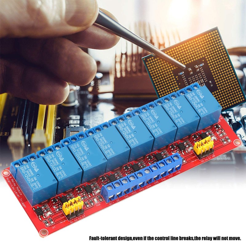 DEWIN Relay Module, 8 Channel Optocoupler Relay Module Board High