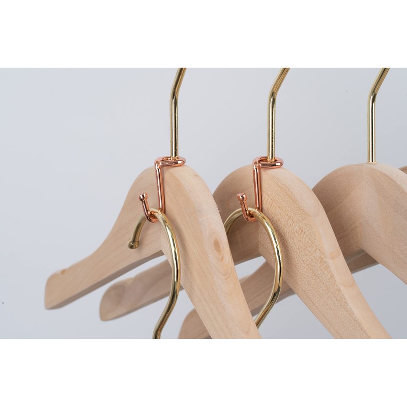 Koobay Clothes Hanger 36Pcs Connector Hooks Stable Hanger Rose Gold