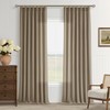 Pinch Pleated Linen Curtains 102 Inch Long Memory Shape Training