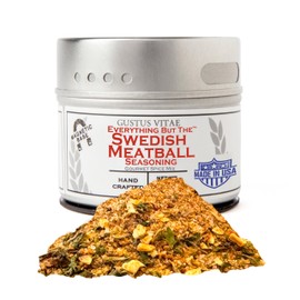 Everything But The Swedish Meatball Seasoning | All Natural | Non GMO | 1.7 oz (48 g) | Gourmet Spice Mix | Small Batch | Artisanal Rub | Seasoning Pack | Magnetic Tin | Gustus Vitae | #235