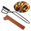 Fireplace Tongs Fire Pit Charcoal Clip Stainless Steel Grill Tongs
