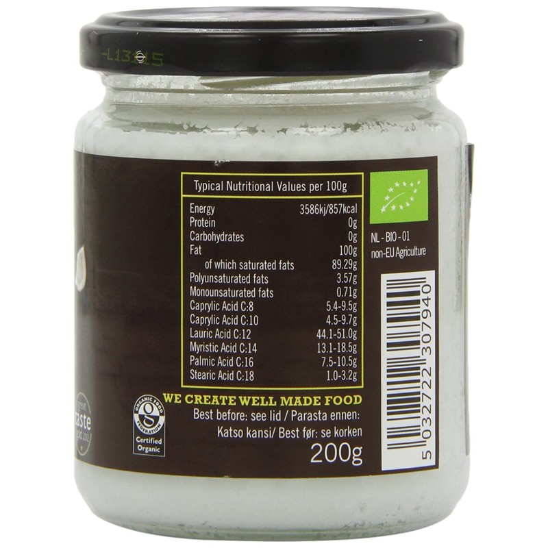 Biona Organic Raw Virgin Coconut Oil, 200g