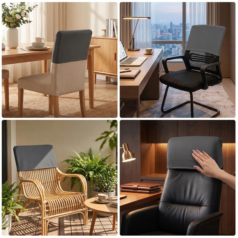 YUEKUNTJ 6Pcs Chair Back Covers, Dustproof Backrest Slipcover, 28×48cm Elastic