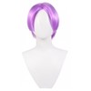 abouder Light Purple Wig Undercut Parted in the Middle Men