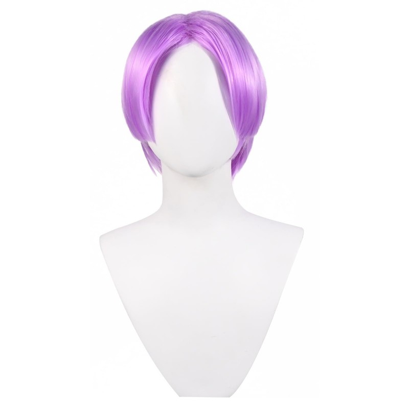 abouder Light Purple Wig Undercut Parted in the Middle Men