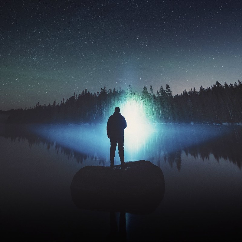 FLATEYE F-700 High Performance UNROUND Flashlight CREE LED Multi Position