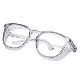 konqkin Safety glasses Goggles Nurses Protective Eyewear - Anti Fog Square Frame Stylish Clear Glasses for Women Men