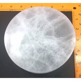 Selenite Plate Round Circle Polished Charging Plate