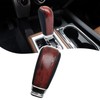 VKGUG Black Leather Walnut Wood Automatic Gear Shift Knob Stick