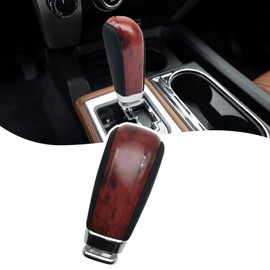 VKGUG Black Leather Walnut Wood Automatic Gear Shift Knob Stick Shifter Compatible with Toyota Land Cruiser Prado FJ-150 2009-2017 Lexus GX460 GX470 2010-2019