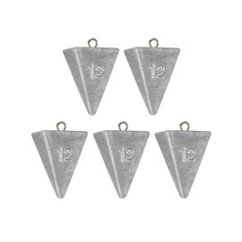 BLUEWING 3lb Box Pyramid Sinkers Lead Fishing Weights for Saltwater, 12oz, 4 Pack