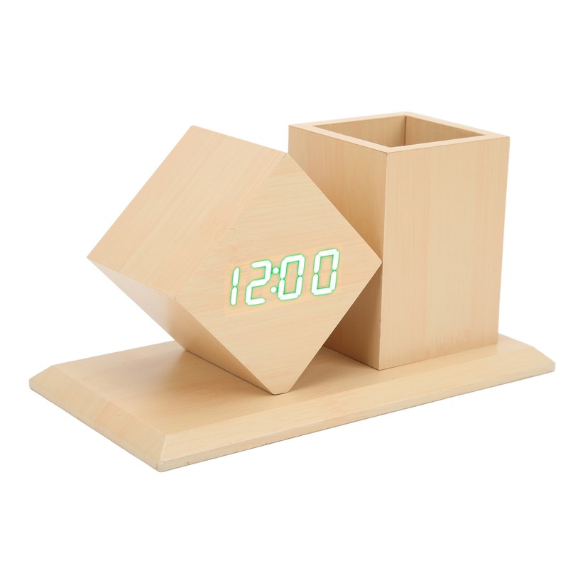 Pen Holder Alarm Clock Pen Holder Design Green Light Temperature