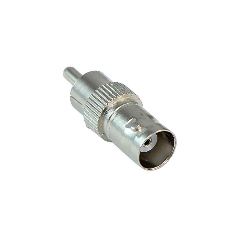 MyCableMart BNC Female to RCA Male Adapter, Nickel Plated
