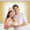 7 x 5 ft Glitter Birthday Backdrop Polyester White and