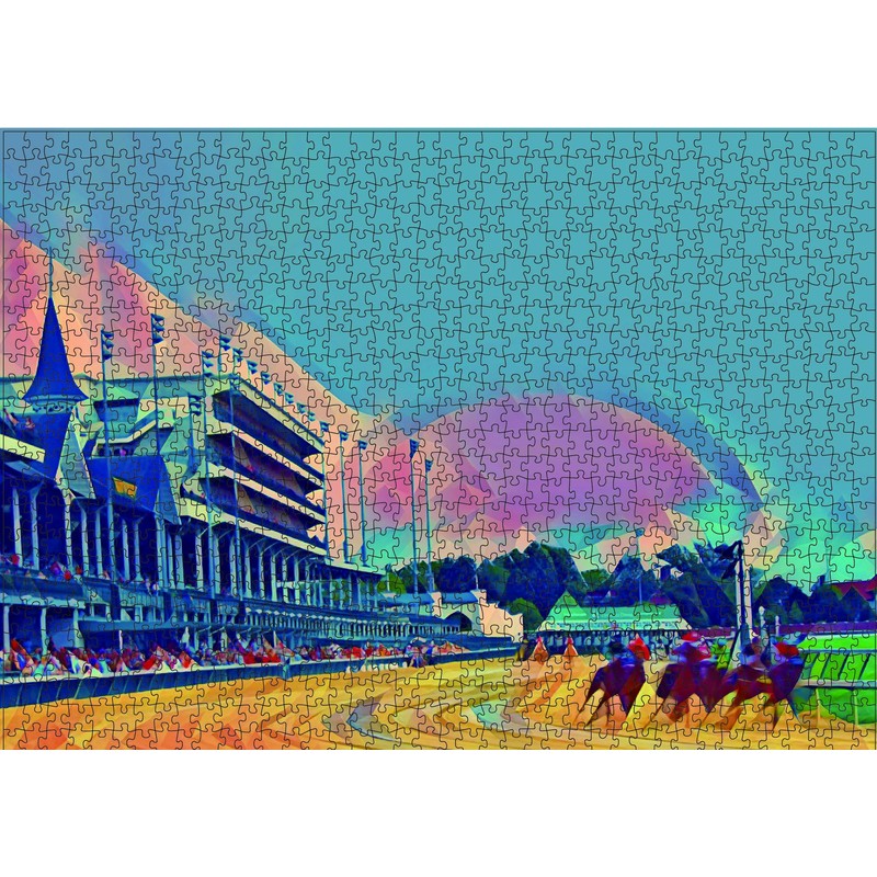 Derby Race Spires Pop Art 1000 Piece Jigsaw Puzzle