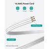 NUTICT Flat Extension Cord with 3 Outlets, 1.5ft Short Extension