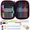 Abizarch Crochet Hooks Kit with Storage Case, Ergonomic Knitting Tools,