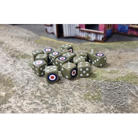 British Army Roundel D6 Dice (16) Bolt action by Warlord Games