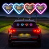 GCZCC Car Window Wireless LED Ambient Light Solar Powered Love