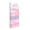 Stupell Industries A True Princess Motivational List Pink Purple Phrases,