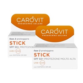 Carovit 2 Packs Sun Protection Stick UPF 50+ UVB UVA Clear Sun Stick for Sensitive Areas
